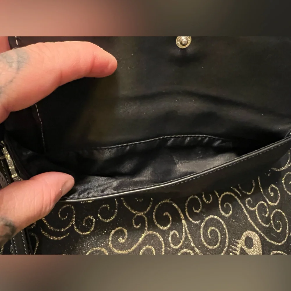 Tignanello Black Leather Clutch Wristlet